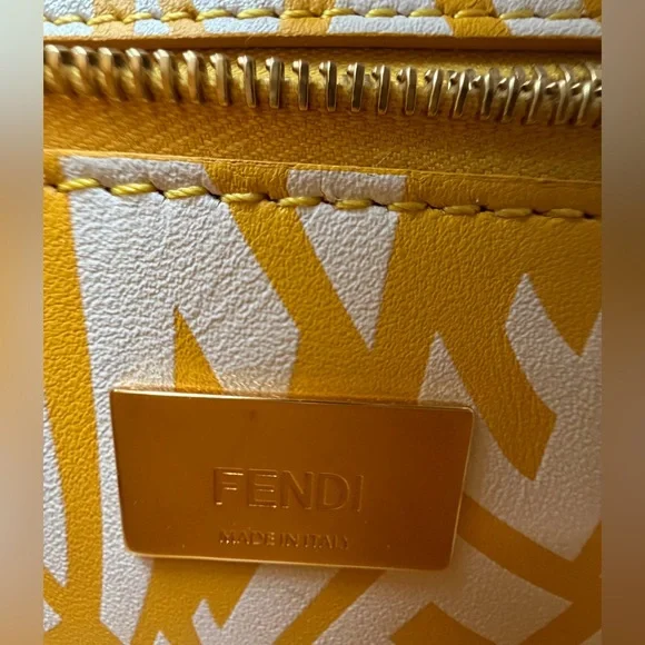 🌼Fendi Peekaboo x Sarah Coleman FF Vertigo - Mini Mimosa/White Gold Hardware - Picture 10 of 16